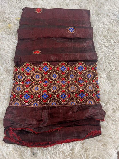 Blouse piece with embroidery work / cut piece 1 meter