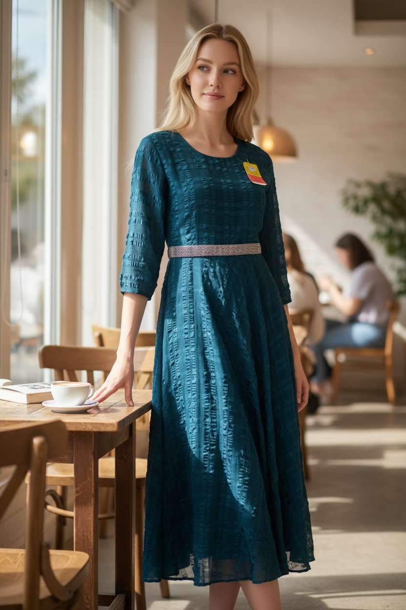 Chiffon long Kurti by Kurti Connection USA