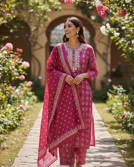 Kurti Connection USA Ladies Cotton Kurti Embroidered Tunic Top