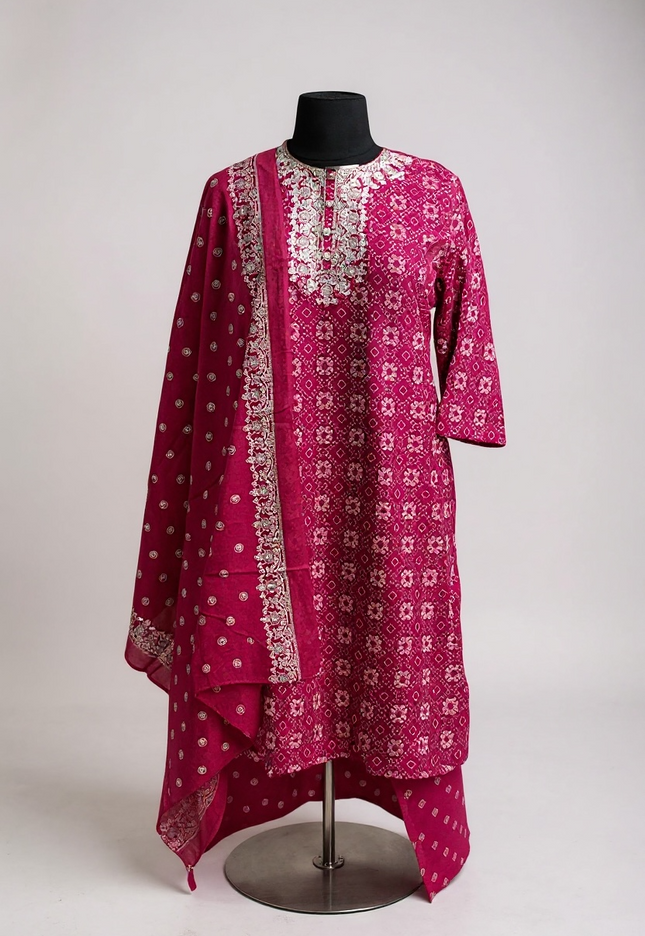 Kurti Connection USA Ladies Cotton Kurti Embroidered Tunic Top