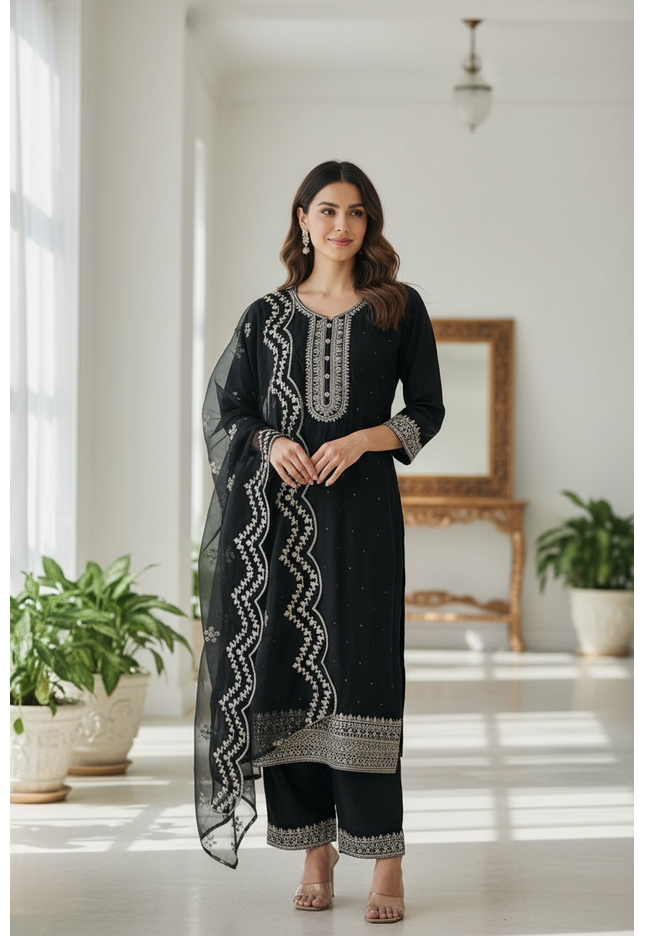 Elegant modal silk Kurti set For Women Tunic By Kurti Connection USA