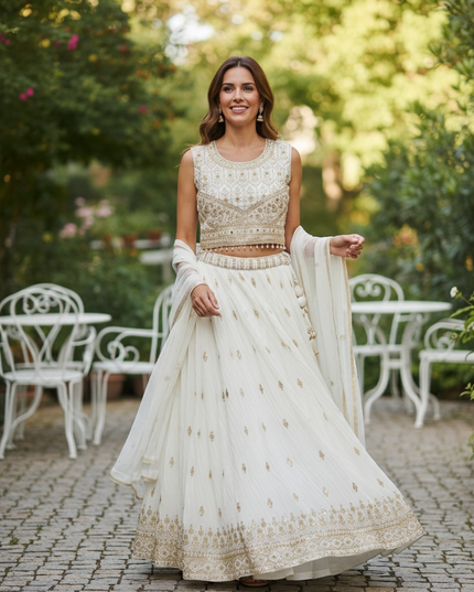 Off white lehenga Choli set