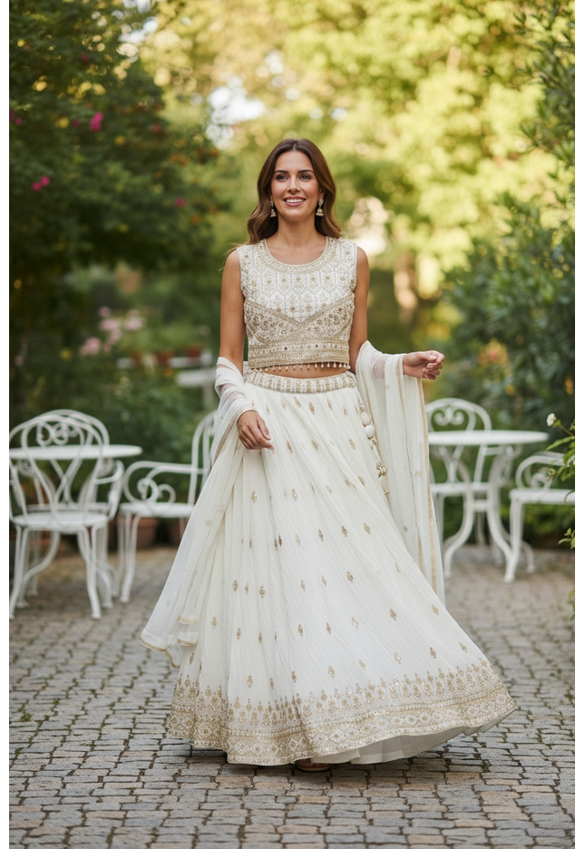 Off white lehenga Choli set