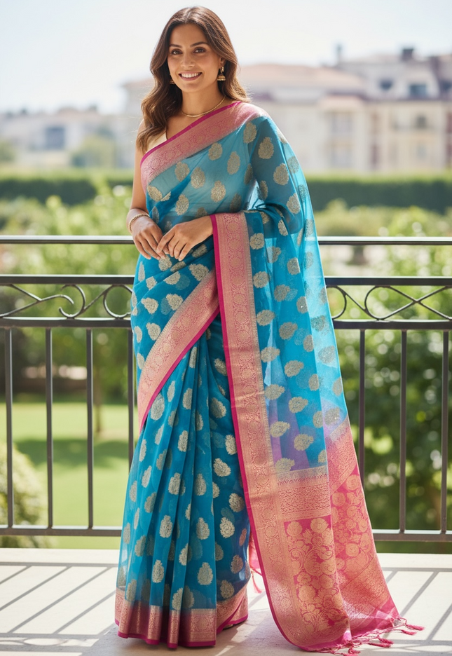 Chanderi silk saree