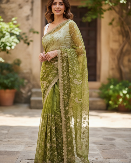 Lightweight tissue silk saree