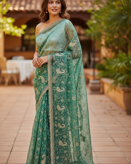 Lightweight tissue silk saree