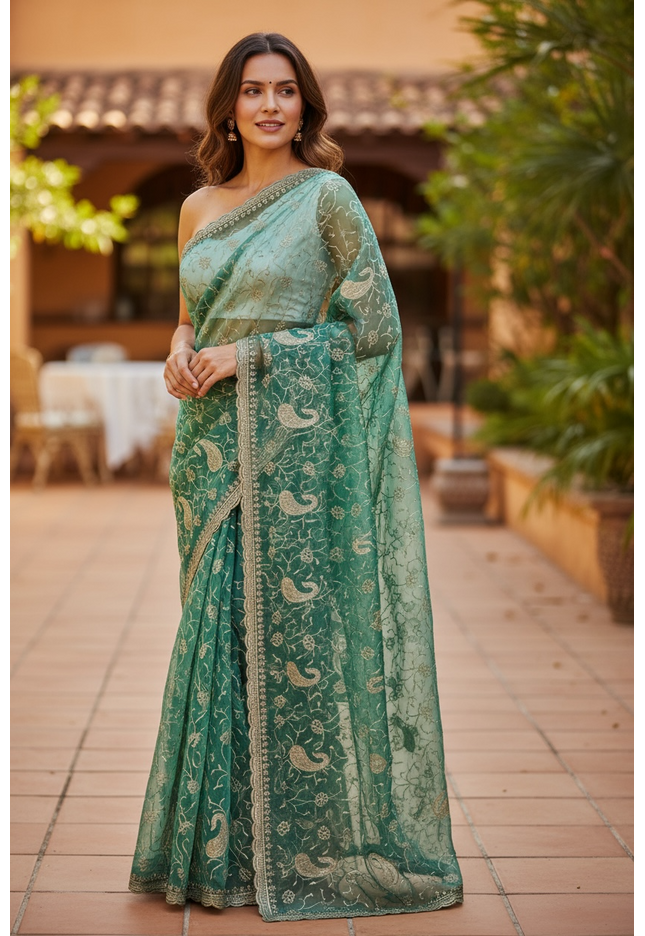 Lightweight tissue silk saree