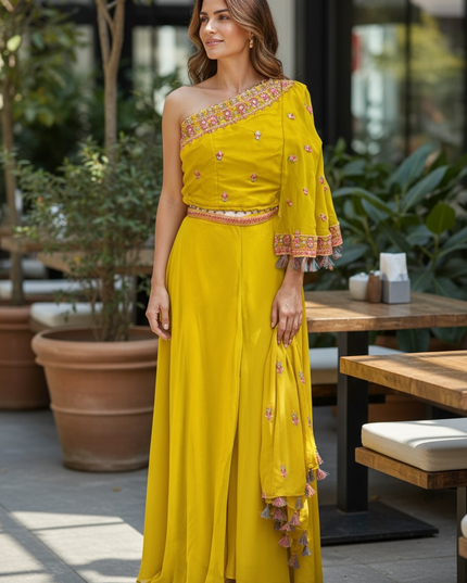 Indo western crop top set