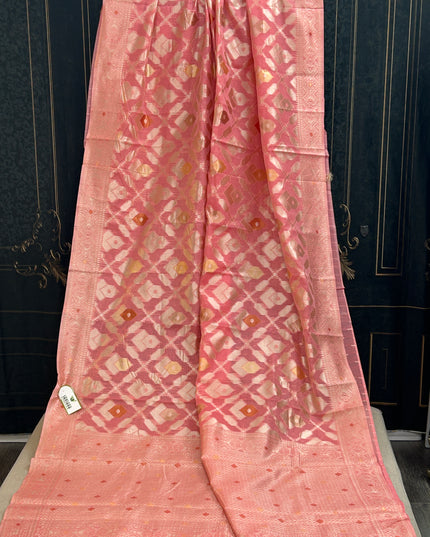 Linen cotton saree