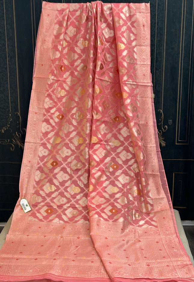 Linen cotton saree