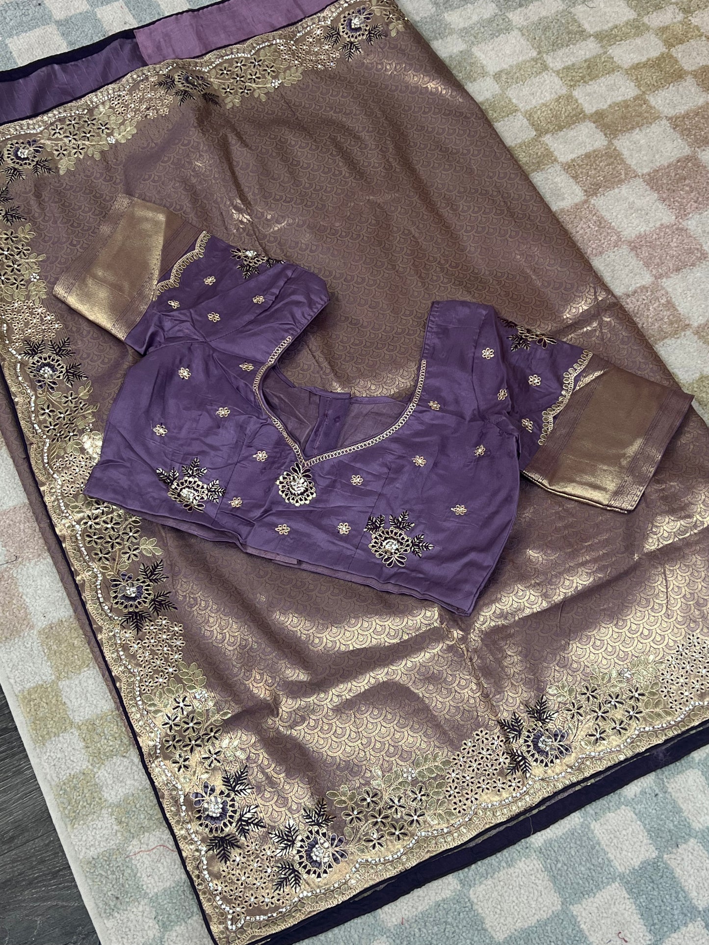 Banarasi tissue silk saree by Kurti Connection USA