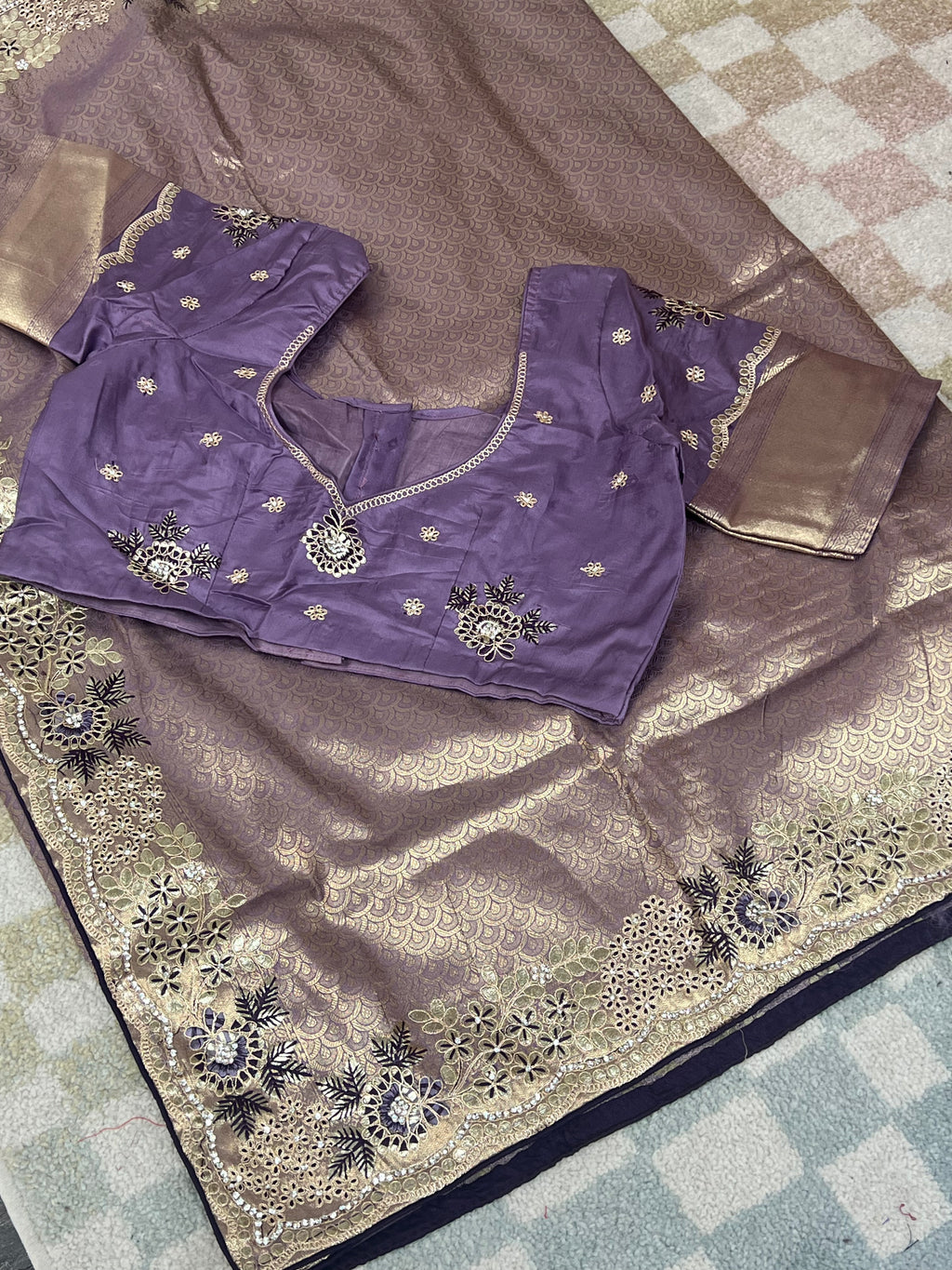Banarasi tissue silk saree by Kurti Connection USA