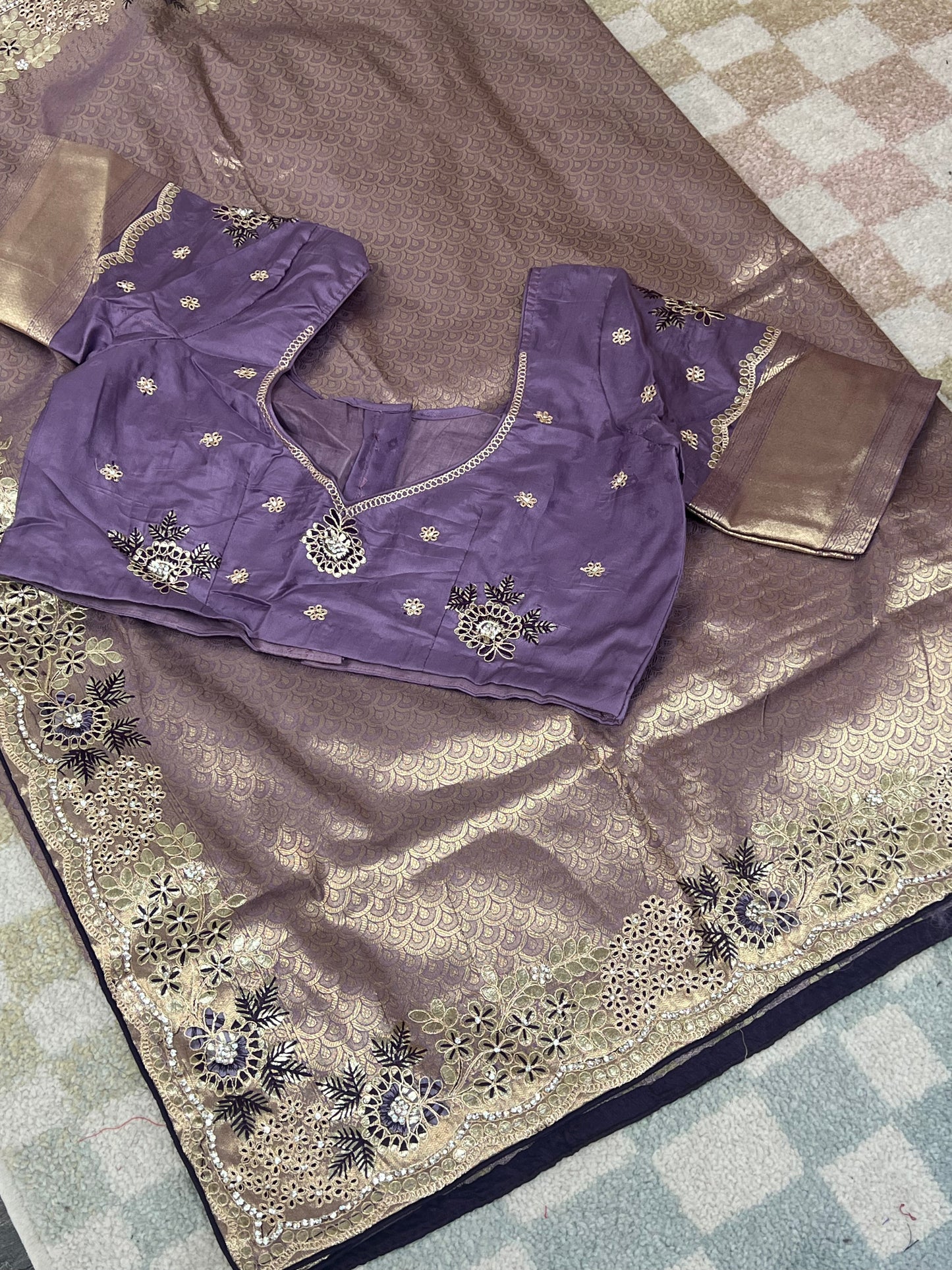 Banarasi tissue silk saree by Kurti Connection USA