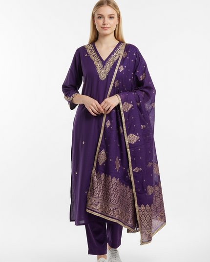 Modal silk salwar suit