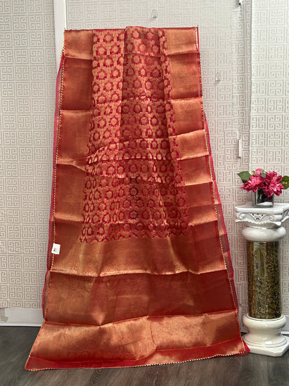 Tissue organza saree by Kurti Connection USA