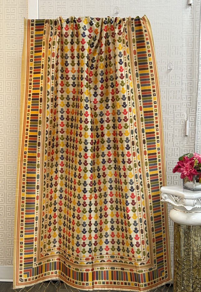 Silk dupatta : digital print