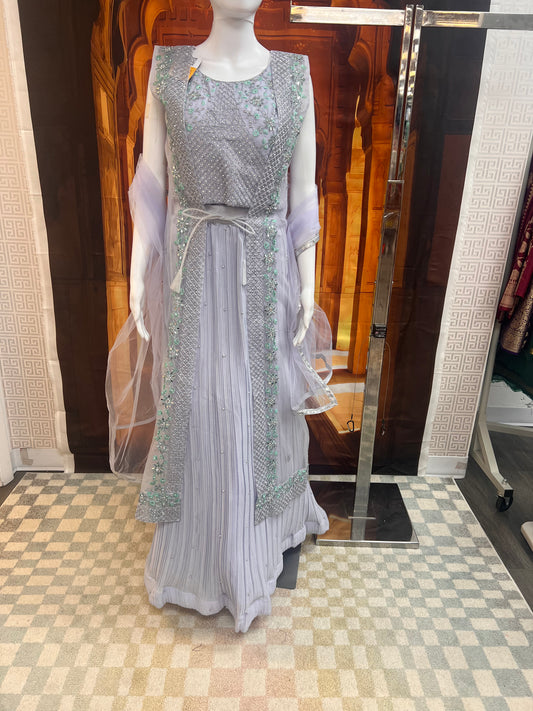 Crape silk Lehenga set