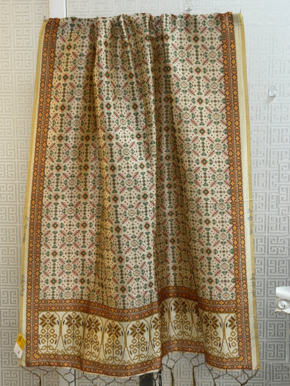 Silk dupatta : digital print by Kurti Connection USA