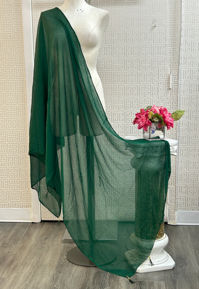 Green chiffon dupatta
