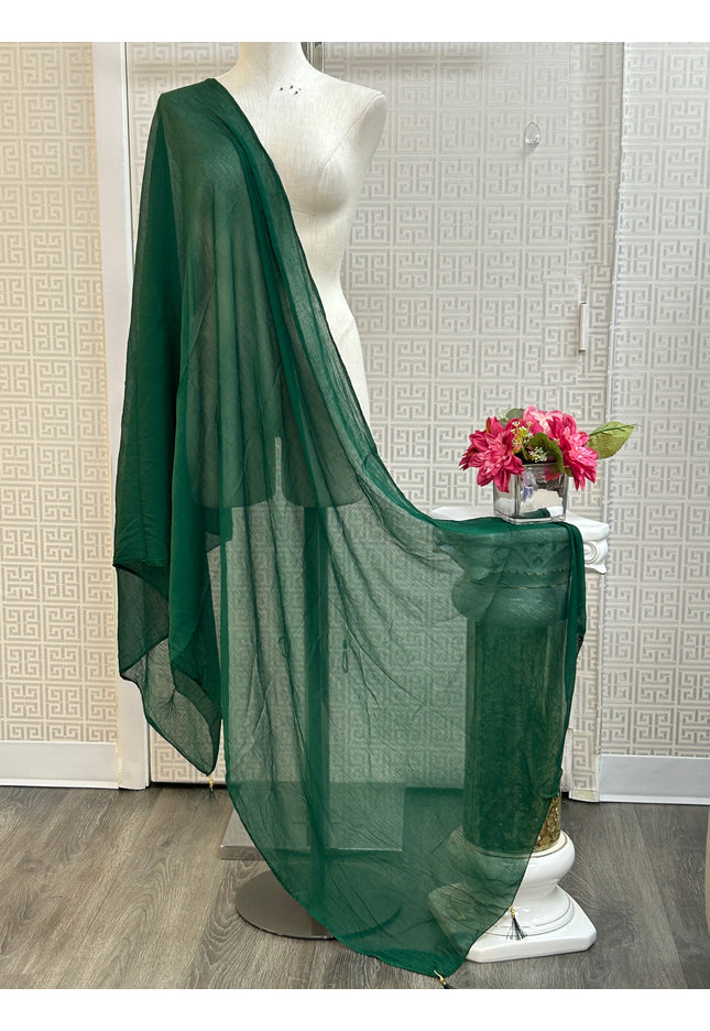 Green chiffon dupatta