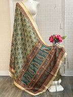 Silk dupatta : digital print by Kurti Connection USA