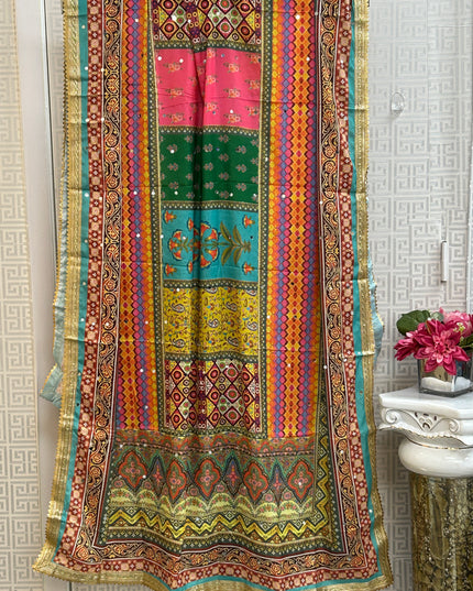 Mirror work Pakistani dupatta