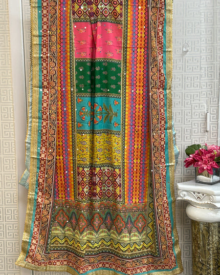 Mirror work Pakistani dupatta