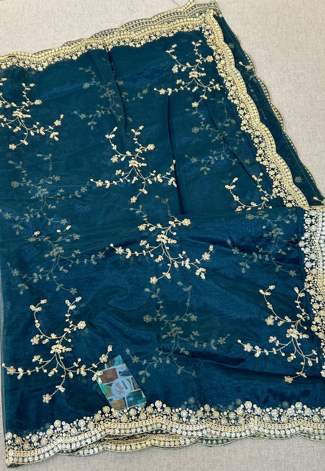 Fancy net dupatta: full size