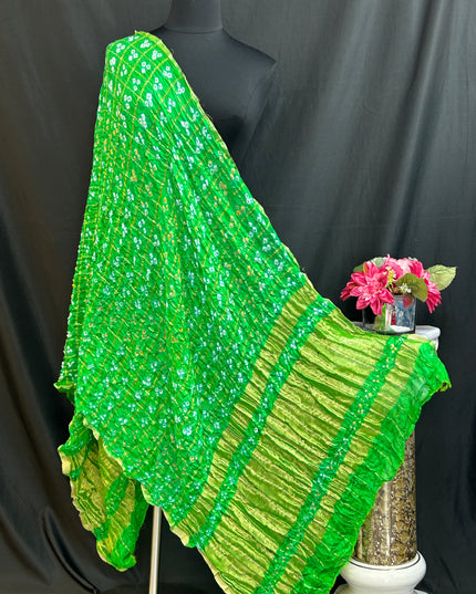 Green Bandhani dupatta