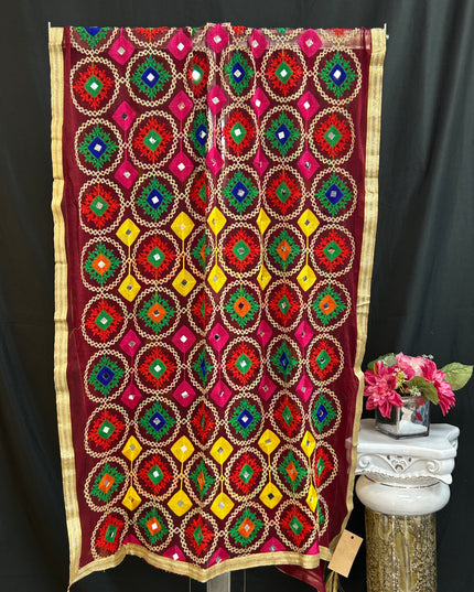 Phulkari work dupatta