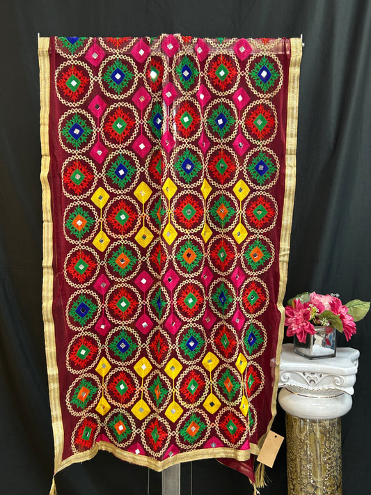 Phulkari work dupatta
