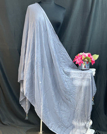 Grey chiffon dupatta