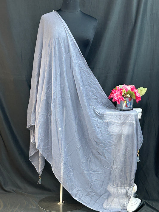 Grey chiffon dupatta