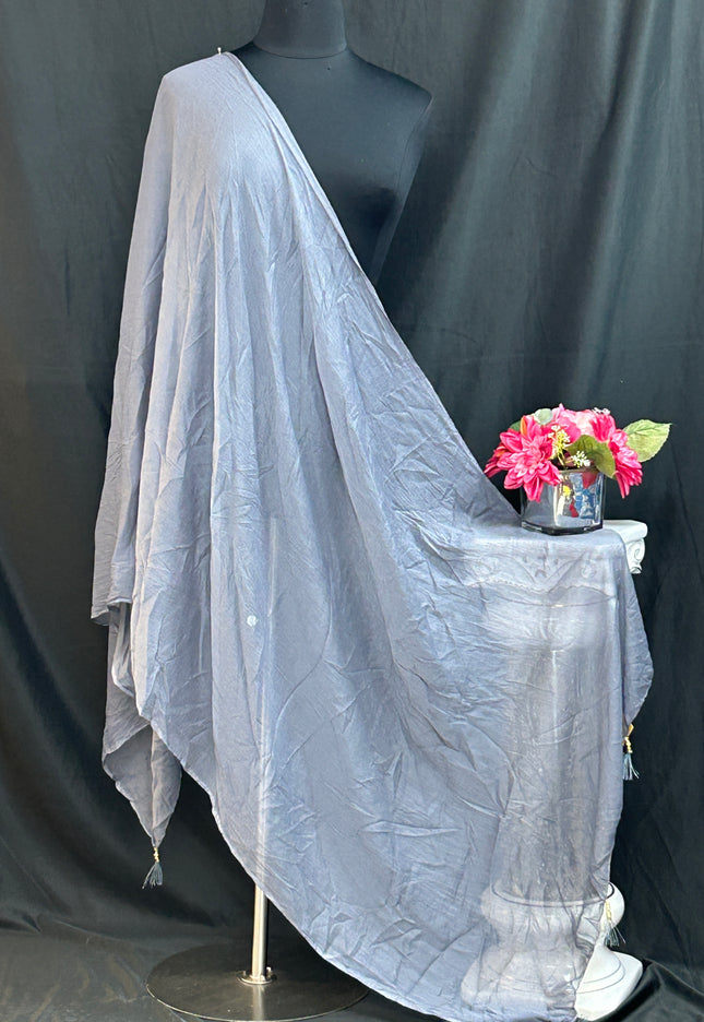 Grey chiffon dupatta