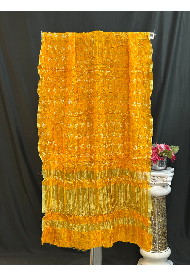 Bandhani dupatta : yellow