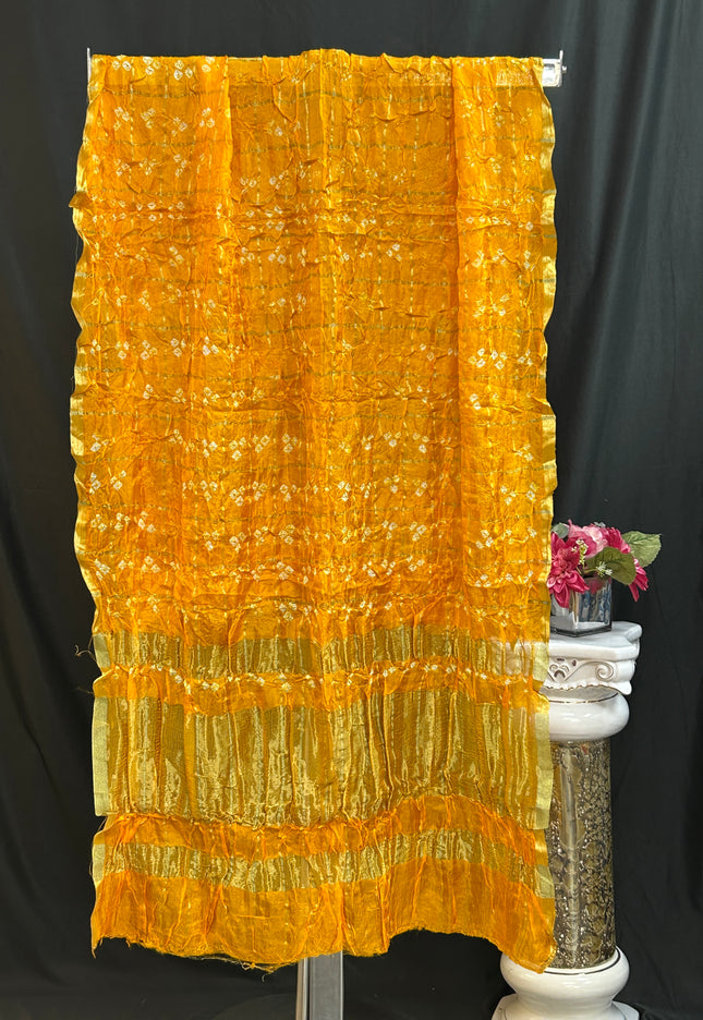 Bandhani dupatta : yellow