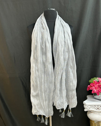 Silver tissue dupatta