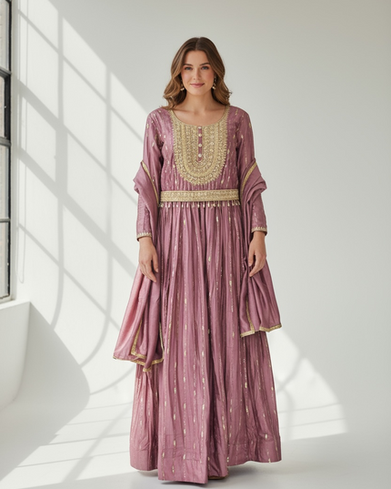 Party wear long kurti / Anarkali set