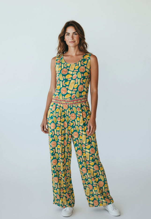 Cotton Jumpsuit: sleeves available