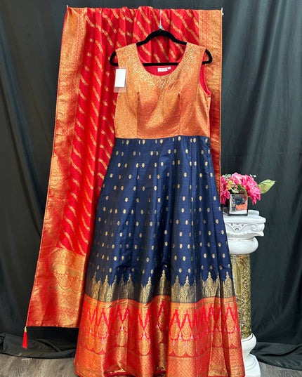 Kanjeevaram silk heavy long gown