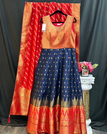 Kanjeevaram silk heavy long gown