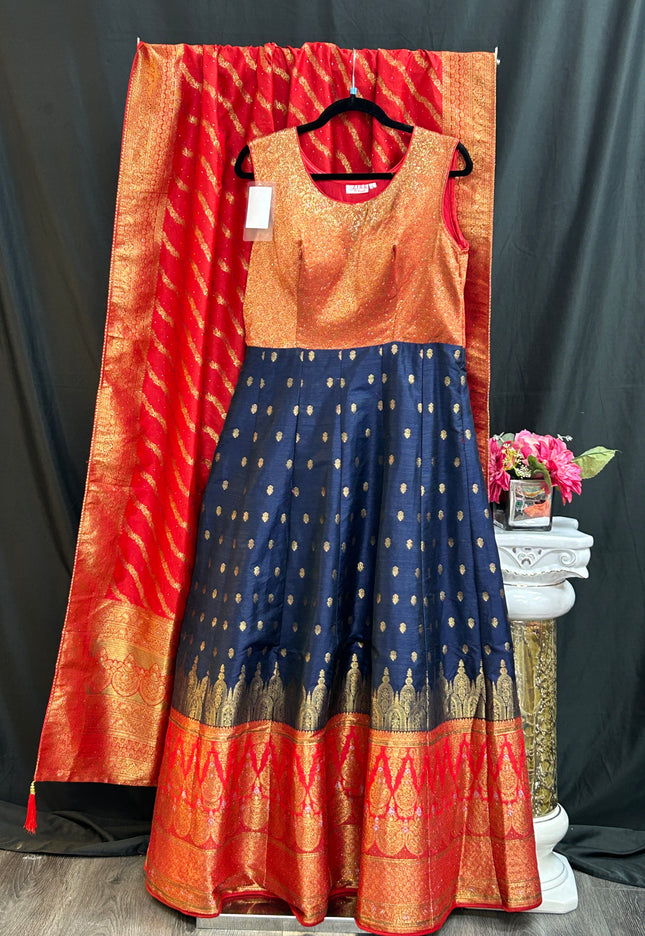 Kanjeevaram silk heavy long gown