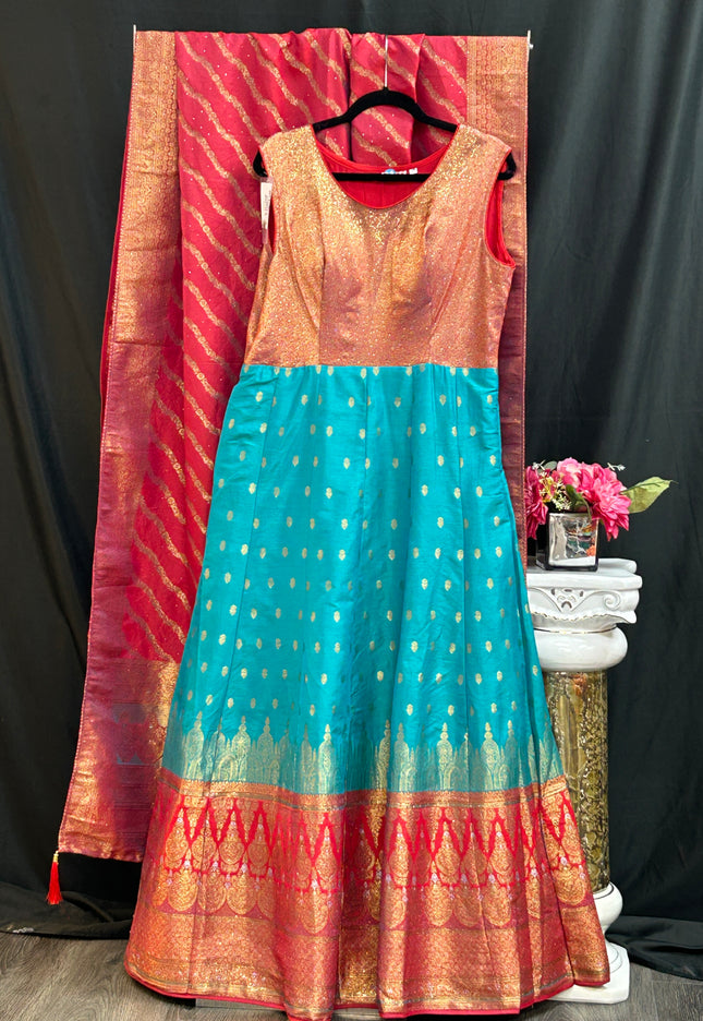 Kanjeevaram silk heavy long gown