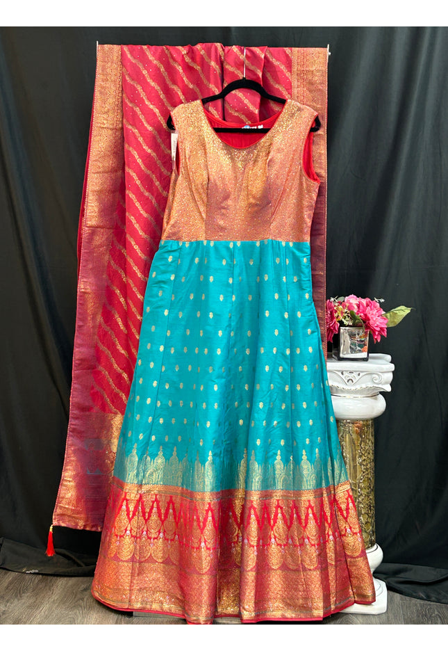 Kanjeevaram silk heavy long gown