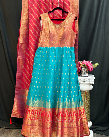 Kanjeevaram silk heavy long gown