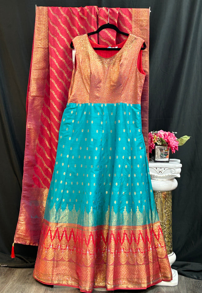 Kanjeevaram silk heavy long gown