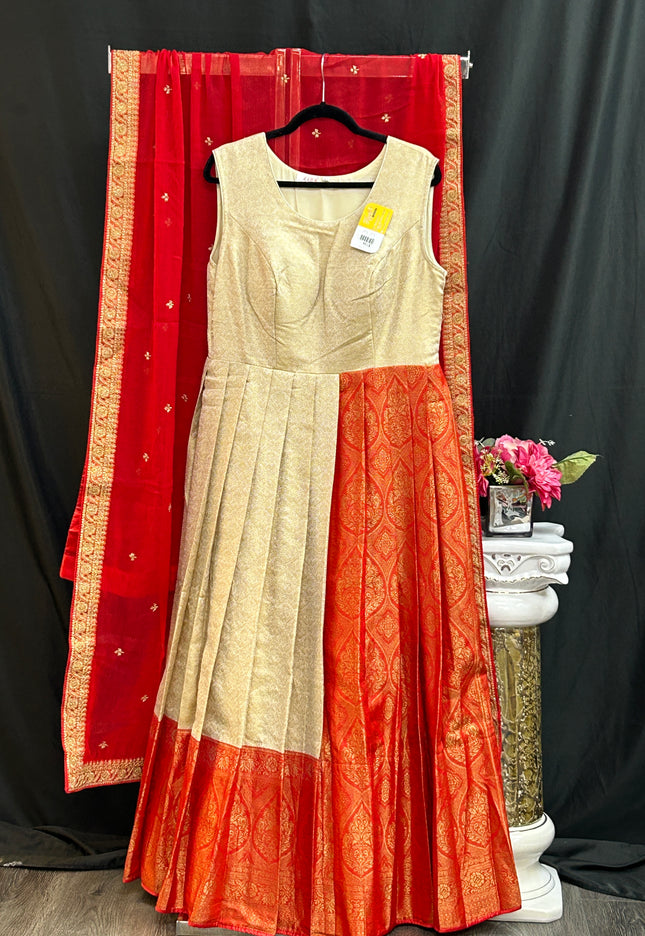 Kanjeevaram silk heavy long gown
