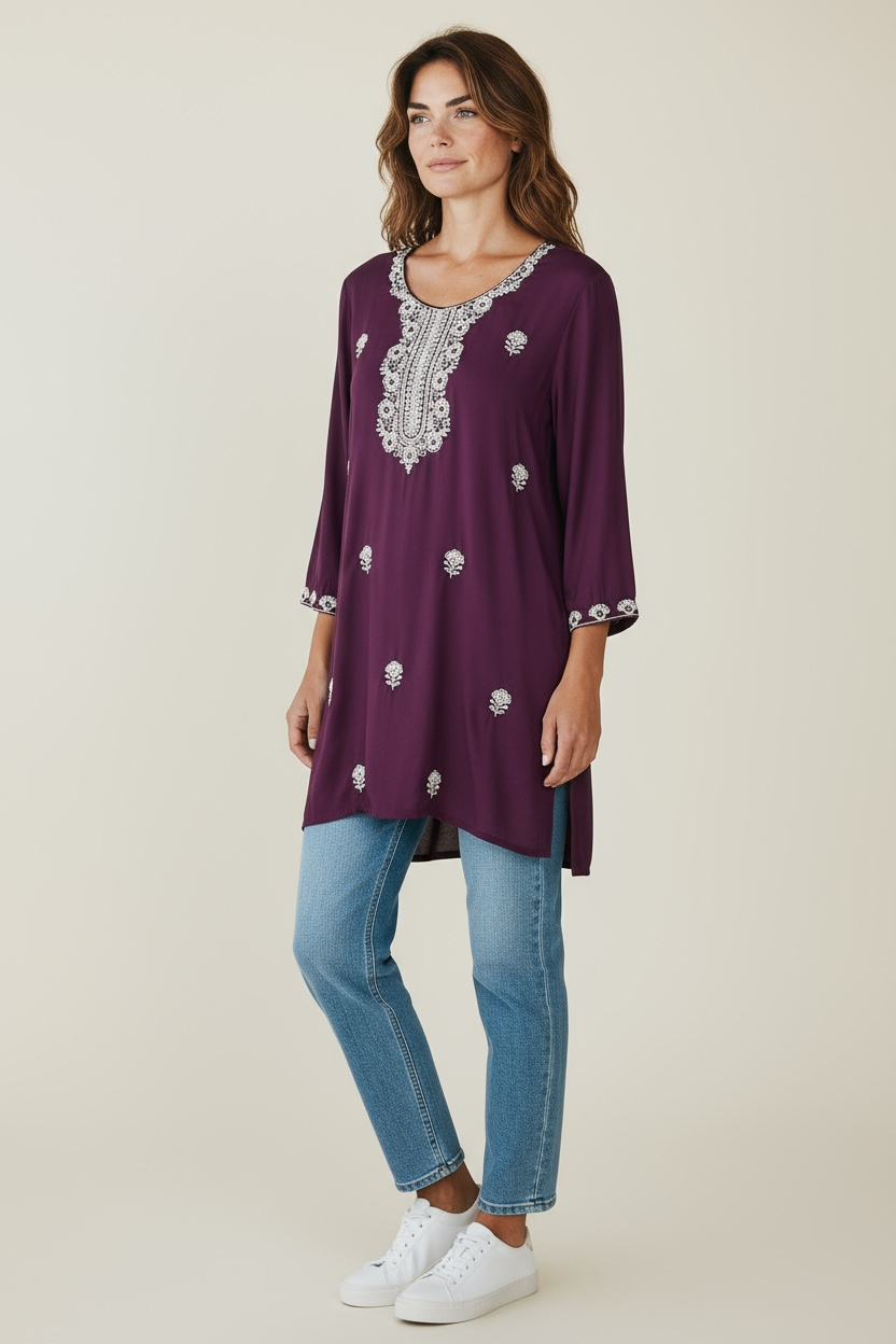 Rayon short Kurtis by Kurti Connection USA