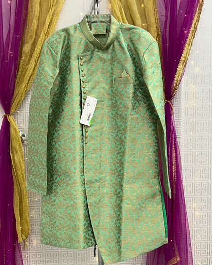Light green sherwani set
