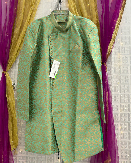 Light green sherwani set